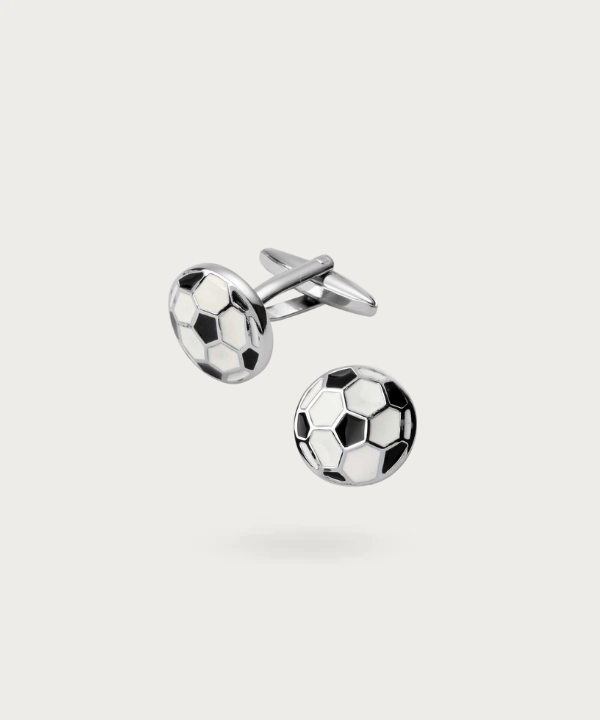 "Bouton de manchette en forme de ballon de football - Le Tir au But du Style"