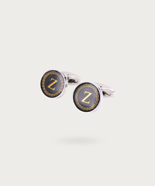 "Bouton de manchette personnalisable avec initial Z - La Signature du Style"