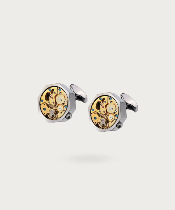 Boutons de manchette inspirés de montres classiques - Horlogerie Rétro
