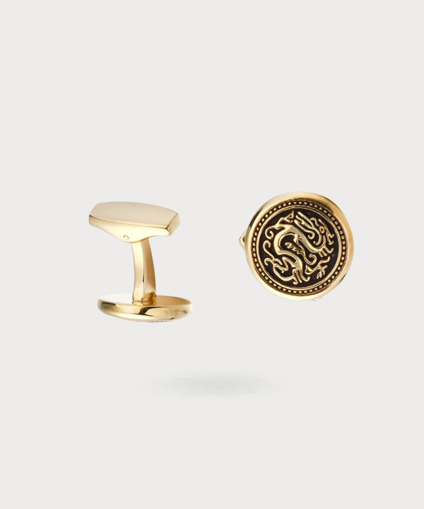 Accessoire de luxe avec motif de dragon pour hommes - Dragon Doré