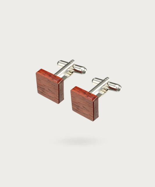 Boutons de manchette en bois raffiné