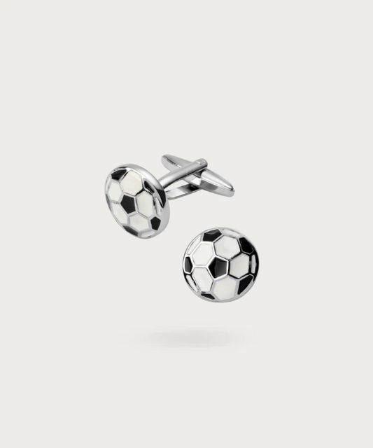 "Bouton de manchette en forme de ballon de football - Le Tir au But du Style"