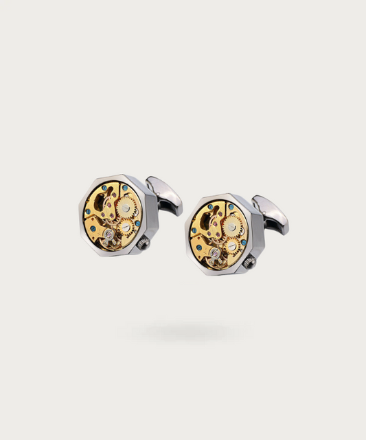 Boutons de manchette inspirés de montres classiques - Horlogerie Rétro
