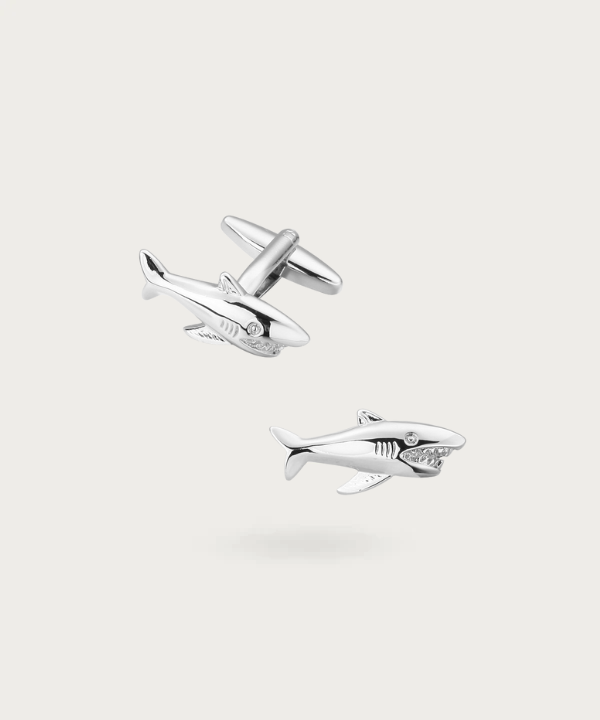 Boutons de manchette en forme de requin