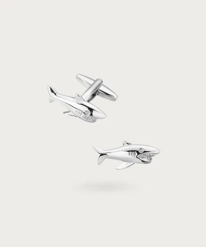 Boutons de manchette en forme de requin