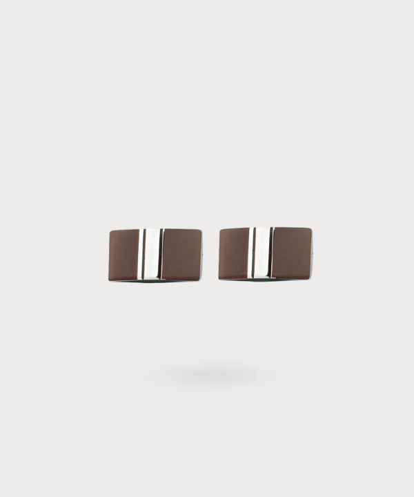 Boutons de manchette avec un design imitant le bois - Forêt Urbaine