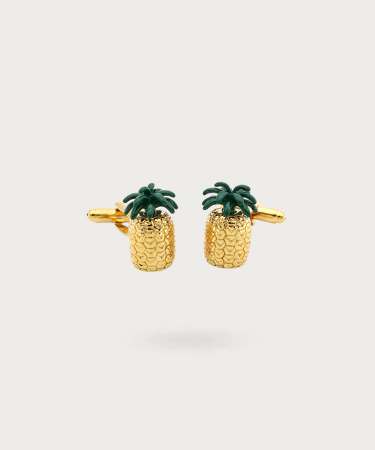 "Bouton de manchette en forme d'ananas - Ananas Exotique"